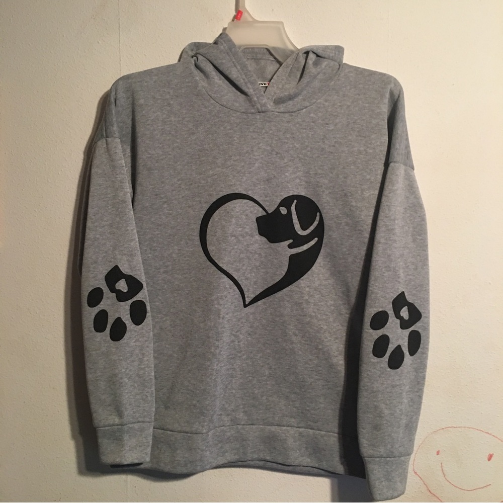 Dog Lovers Sweater Hoodie:Size L - Picture 7 of 10